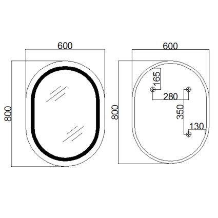 Зеркало Qtap Gemini 600х800 с LED-подсветкой Touch, с антизапотеванием, с димером, рег. темп. цвета - 2