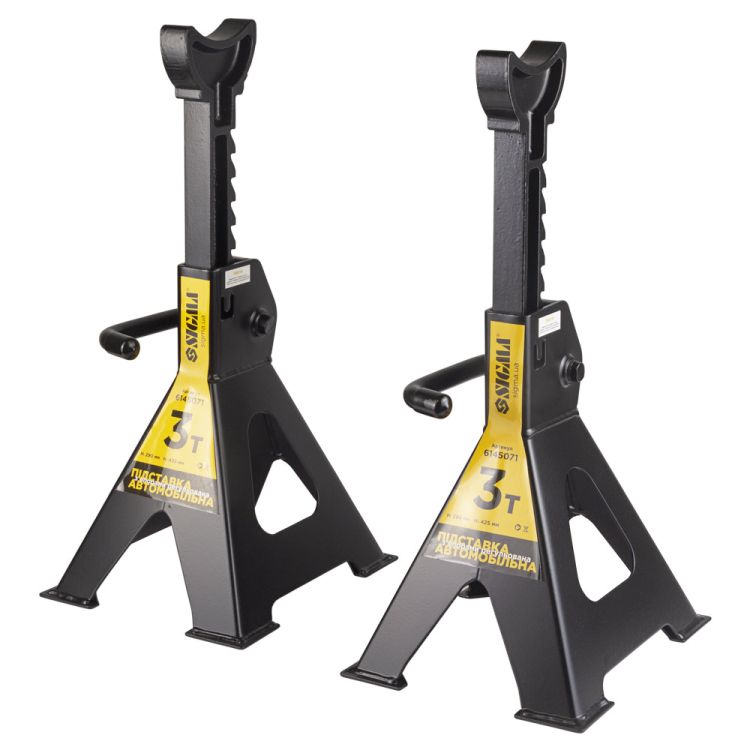 Подставка автомобильная с опорами регулируемая 3т (2шт) SIGMA (6145071) - 1