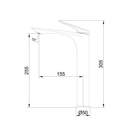 Змішувач для раковини Qtap Vlasta New високий QTVLA269CRM45652 Chrome - 2