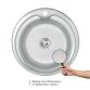 Кухонна мийка Brinex 510-D 0,8 мм Satin (BRIN510SAT08) - 3