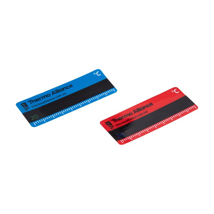 Комплект наклейок з термометром Standart для колектора (червона+синя) TAS342RB Thermo Alliance - 2