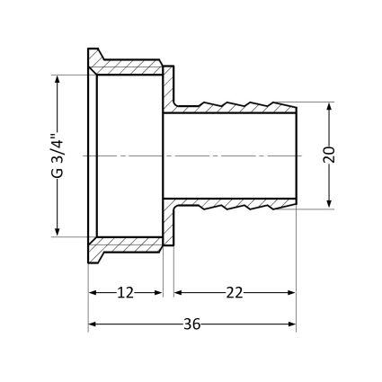 Штуцер SD Plus 20х3/4&amp;quot; ВР SD4262020 - 2