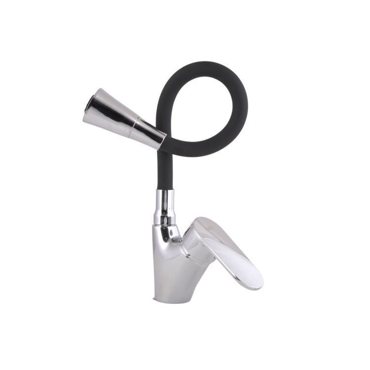 Змішувач для кухні Tani 007F3 з гнучким виливом (k40) LDTAN007F3BCR37649 Black / Chrome Lidz - 3