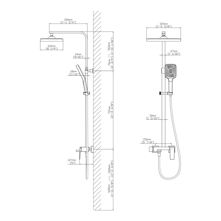 Душова система Qtap Gemini 51103KNC - 2