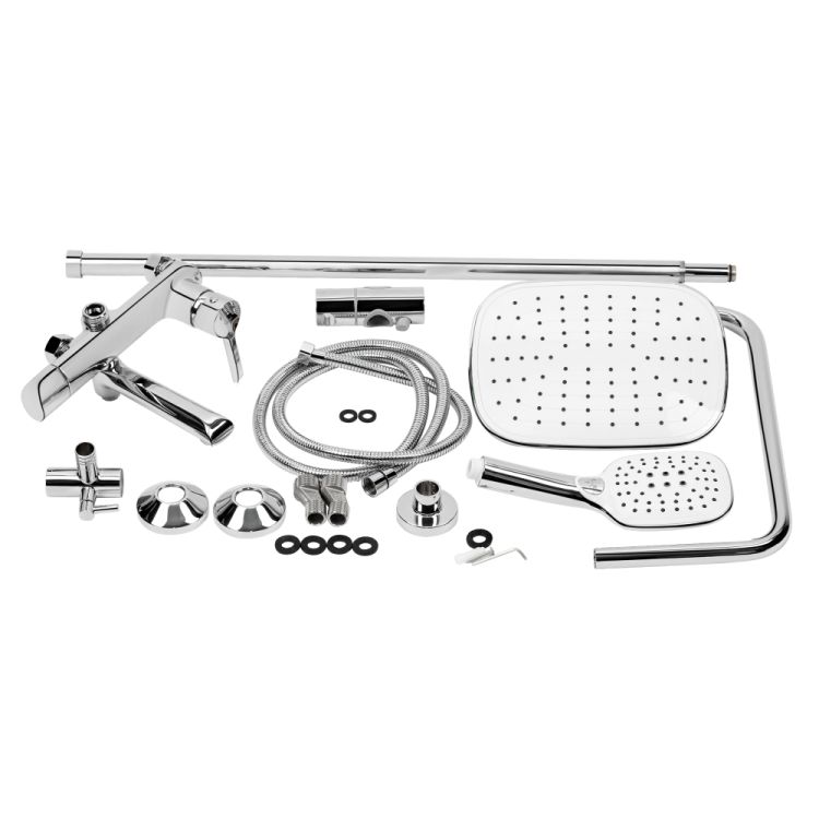 Душова система універсальна Qtap Grand на три споживача (з виливом) QTGRACRM1004 Chrome - 10