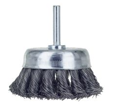 Щетка проволочная чашеобразная Ø75мм хвостовик Ø6мм (стальная витая) Sigma (9028071)