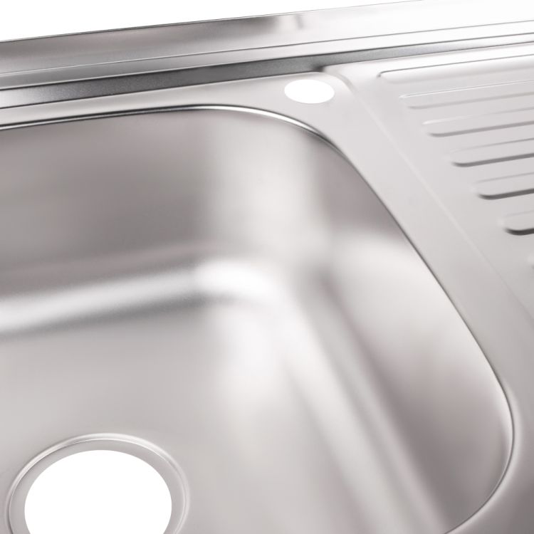 Кухонна мийка Brinex 5080-L 0,8 мм Satin (BRIN5080LSAT06) - 6