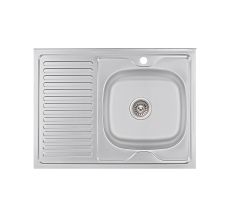 Кухонна мийка Brinex 6080-R 0,6 мм Satin (BRIN6080RSAT06)