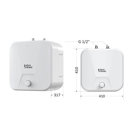 Водонагрівач електричний Aquatronic 15 л під мийку вертикальний, мокрий ТЕН 1,5 кВт Сompact WU1515 C2M - 2