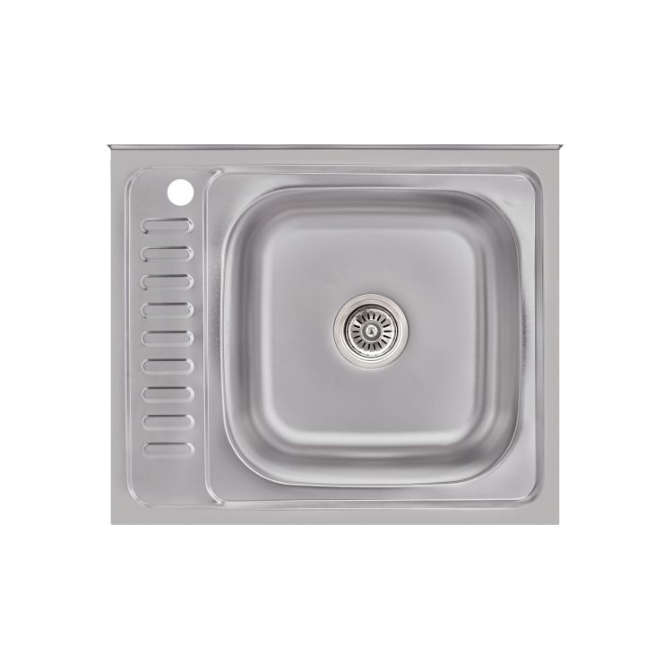 Кухонна мийка Brinex 6050-R 0,6 мм Satin (BRIN6050RSAT06) - 1