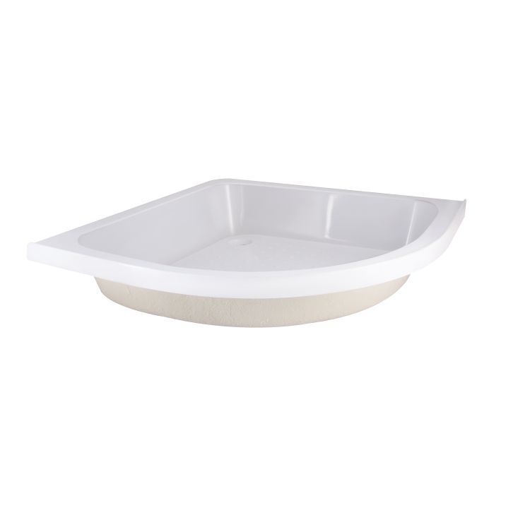 Душова кабіна Latwa SC90x90.SAT.MID.FR полукругла, скло Frost 4 мм + Душовий піддон KAPIELKA ST90x90x26, з панеллю Lidz - 11