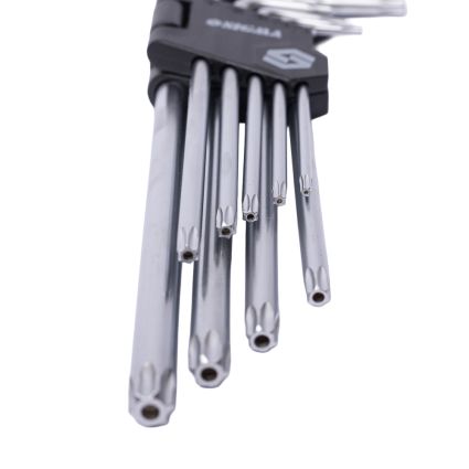 Ключі TORX 9шт T10-Т50мм CrV (довгі з отвором) Sigma (4022231) - 5