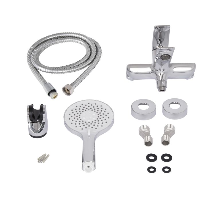 Смеситель для ванны Qtap Vlasta New (с душевым гарнитуром) QTVLA259CRM45642 Chrome - 5