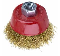 Щетка проволочная чашеобразная Ø65мм М14×2мм (латунированная) Sigma (9014061)