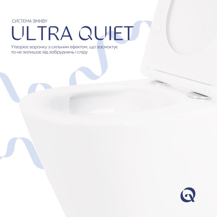 Унитаз подвесной Qtap Swan безобедочный с сиденьем Soft-close QT16335180W - 5