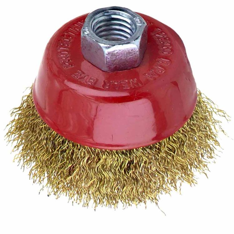 Щітка дротяна чашевидних Ø65мм М14×2мм (латуньований) Sigma (9014061) - 1