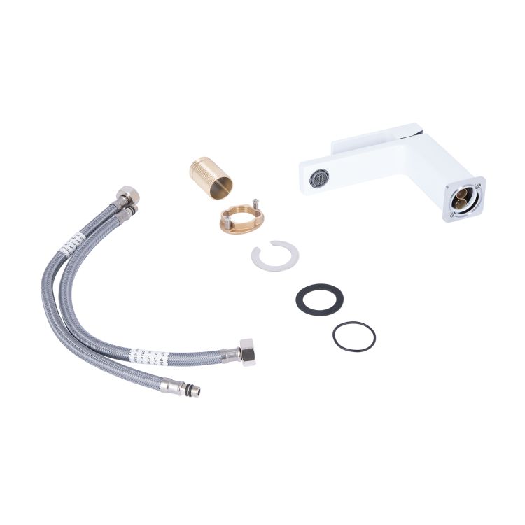 Смеситель для раковины Gemini QTGEM270CRW45675 Chrome/White Qtap - 4