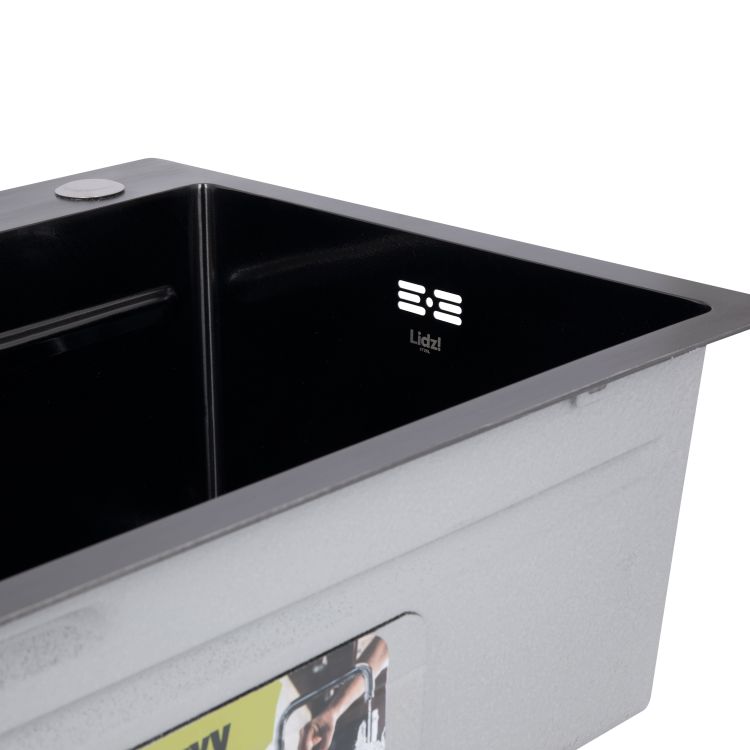 Lidz Handmade H7545B Мийка для кухні інтегрована Decor Black PVD Honeycomb 3,0/1,0 мм LDH7545BDECPVD48373 - 7