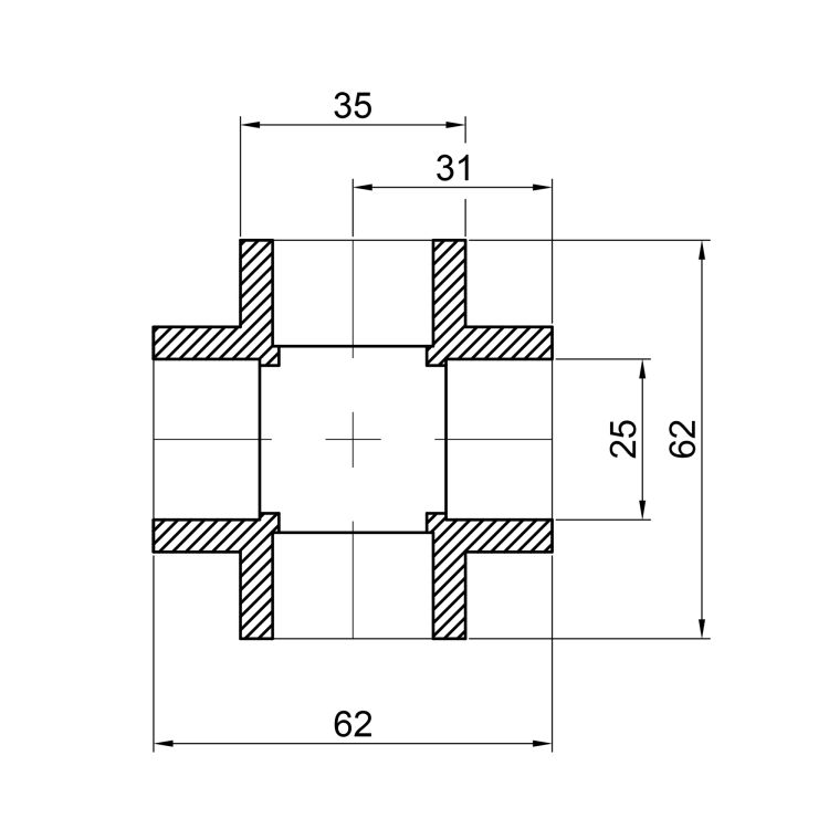 Хрестовина PPR Thermo Alliance 25 - 2