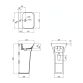 Раковина напольная моноблок Qtap Crow 450x435x835 White QT0511G315WN - 2