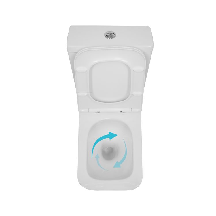 Унітаз підлоговий Qtap Crow Eco Ultra Quiet безобідковий з сідінням Soft-close QTCRO27W51030 - 6