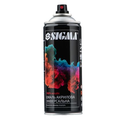 Емаль аерозольна акрилова флуоресцентна 400мл RAL 6038 зелений SIGMA (2736211) - 2