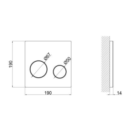 Панель змиву для унітазу Qtap Nest UNI QT0211P01V1178MB - 2