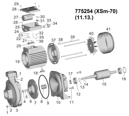 Центр насос Aquatica 775254 1.5кВт Hmax 30м Qmax 440л/мин - 2