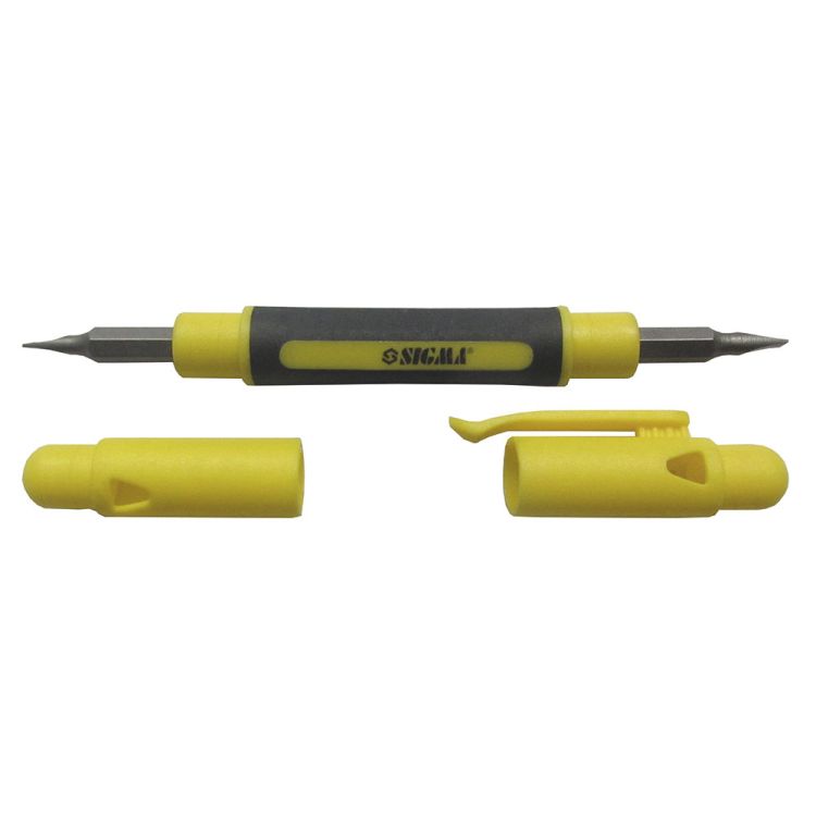 Викрутка кишенькова з двосторонніми бітами 4в1 CrV Sigma (4002181) - 1