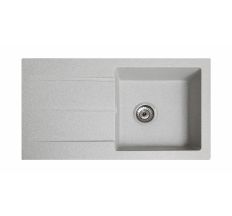 Мийка SOLID Quadro 780*435 сіра зі штучного каменю, з сіфоном