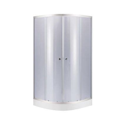 Душова кабіна Lidz Latwa SC80x80.SAT.LOW.GR, скло тон. 4 мм + Lidz Душовий піддон KAPIELKA ST80x80x15 - 1