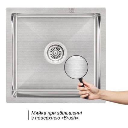 Кухонна мийка Lidz H4745 Brush 3.0/1.0 мм (LIDZH4745BRU3010) - 3