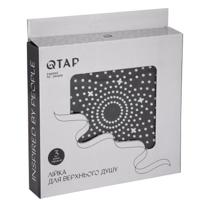 Лійка для верхнього душу Qtap Hlavova D 230 мм округла QTHLA107BLM45788 Black Matt - 4