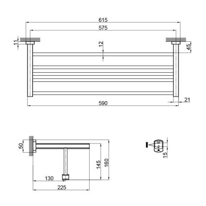 Полка для полотенец Liberty BLM 1122, Q-tap - 2