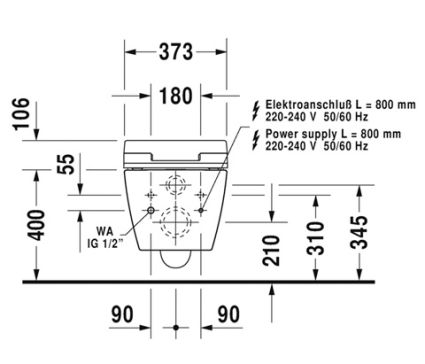 ME BY STARCK унітаз підвісний для сидіння Sensowash, rectangular - 2