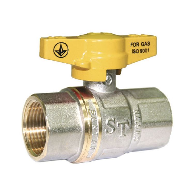 Кран кульовий газовий SANTAN 1/2&amp;quot; Premium метелик внутрішня/внутрішня - 1