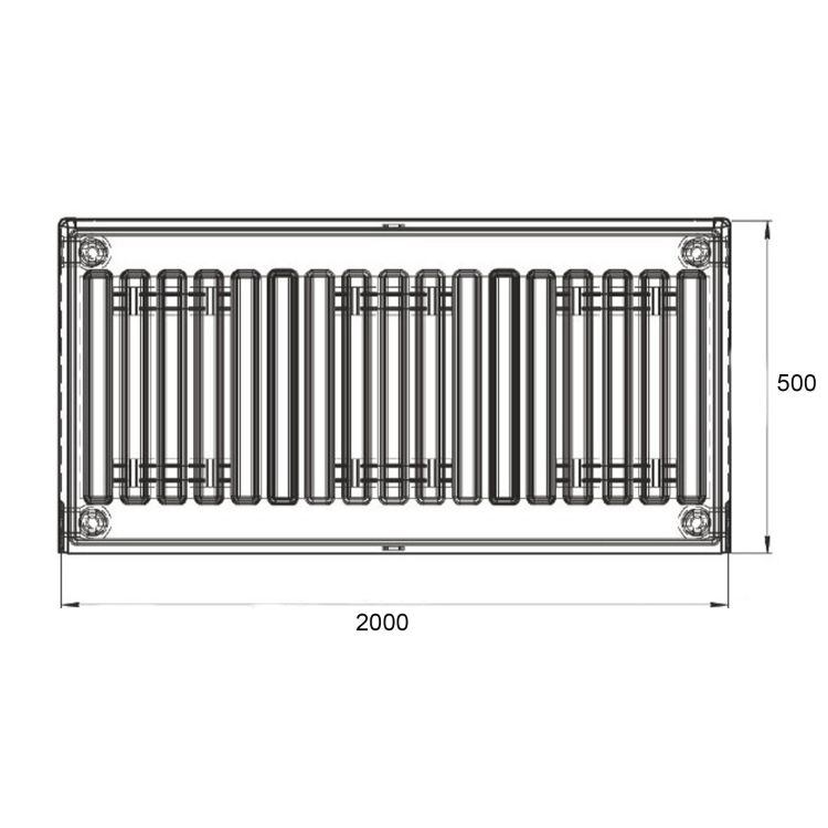 Радиатор стальной 22 500х2000 б.п.(5136Вт) Thermo Alliance - 2