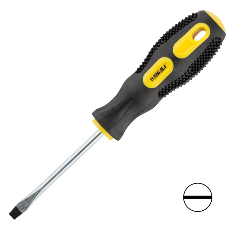 Викрутка шлицевая SL5,0х75мм CrV Sigma (4006341) - 1