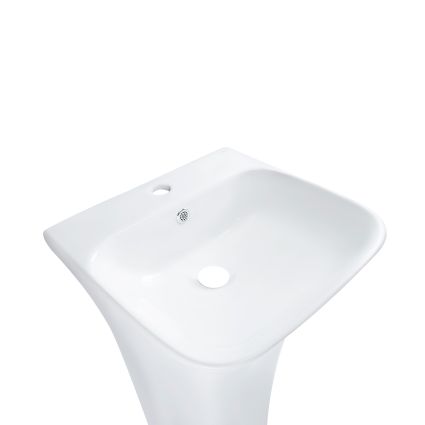 Раковина напольная моноблок Qtap Crow 450x435x835 White QT0511G315WN - 4