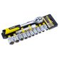 Ключ-трещотка 1/2&amp;quot; с набором насадок и удлинителем 12шт CrV mid Sigma (6003701) - 2