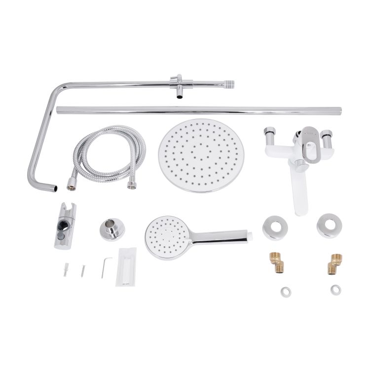 Душова система універсальна Lidz Latwa 1031 на три споживача (з виливом) (k35) White LDLAT1031WHI48994 - 8