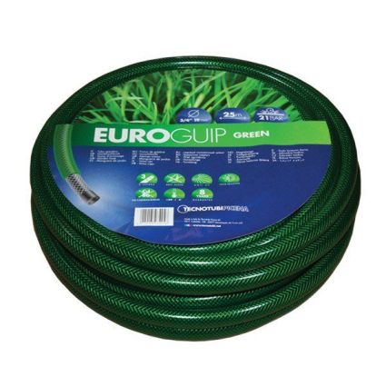 Шланг садовий Tecnotubi Euro Guip Green для поливу діаметр 5/8 дюйма, довжина 50 м (EGG 5/8 50) - 1
