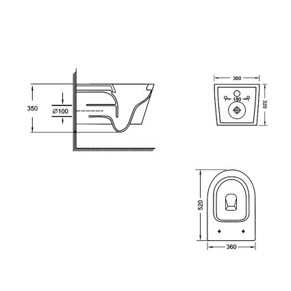 Унітаз підвісний Qtap Jay безобідковий з сідінням Soft-close QT07335175W - 2