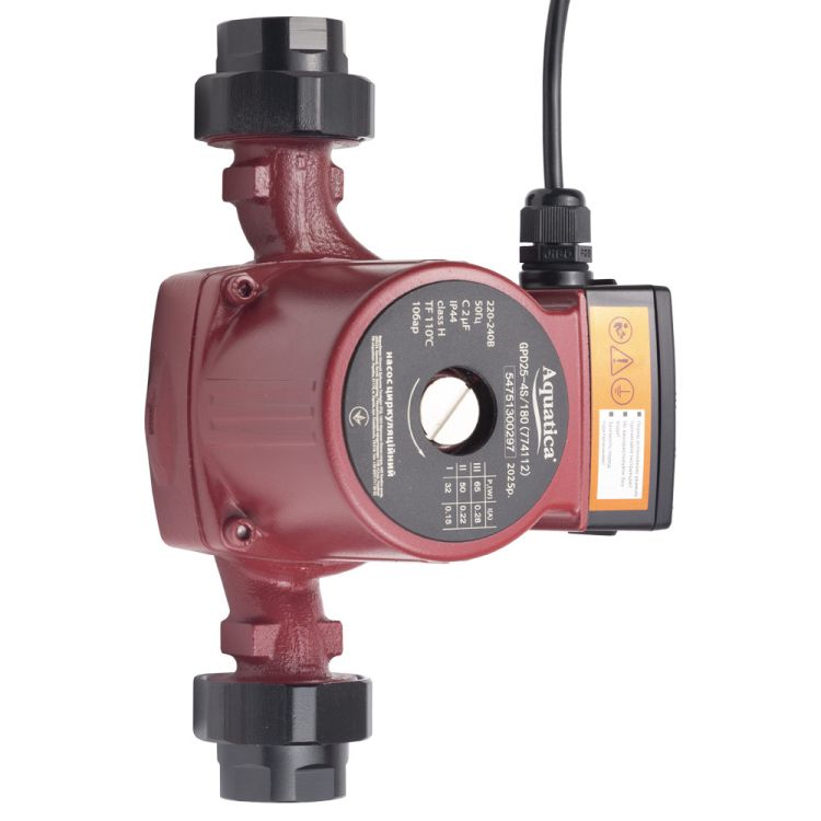 Насос циркуляційний 25/40/180 (бордо) +гайка Ø1&amp;quot; 63л/хв 65Вт 774112 - 8