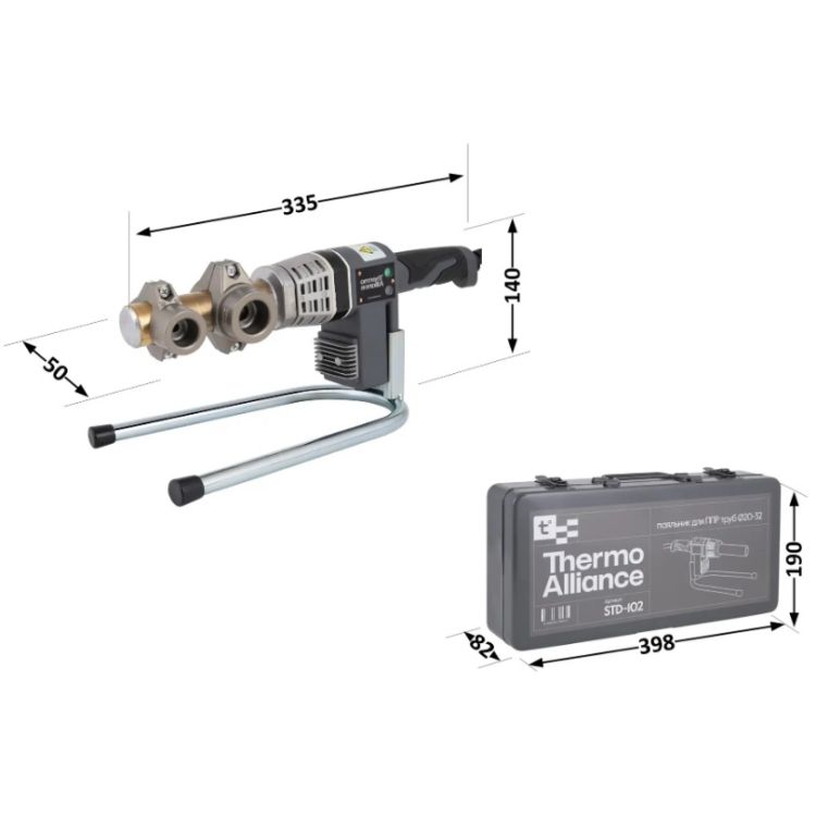 Паяльник для PPR Ø20-32 стержневой (автоматический) STD-102 700W Thermo Alliance - 2