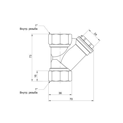 Фільтр груб. очищення 1&amp;quot; бронза Sаndi SD124W25 - 2