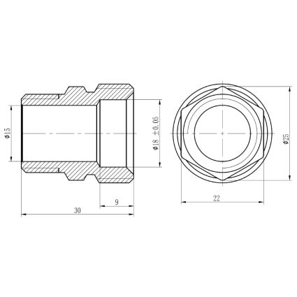 Муфта обтискна SD Forte 20х1/2&amp;quot; ЗР SF172W2015 - 2