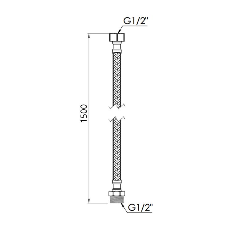 SD FORTE Шланг для води, NYLON 150 см гш SF392W150 - 2