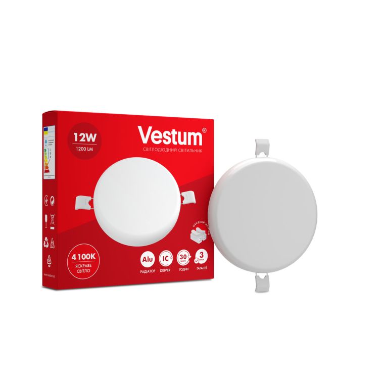 Світильник LED &amp;amp;quot;без рамки&amp;amp;quot; коло Vestum 12W 4100K - 1