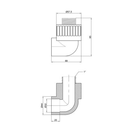 Уголок PPR Thermo Alliance 32х1&amp;quot; НР - 2